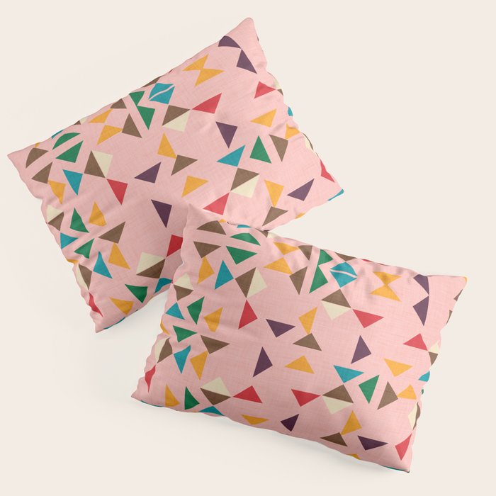 Triangle mod pink Pillow Sham Gallery Image 1