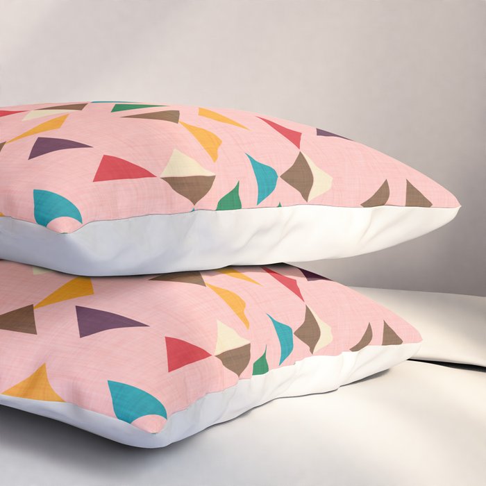 Triangle mod pink Pillow Sham Gallery Image 3