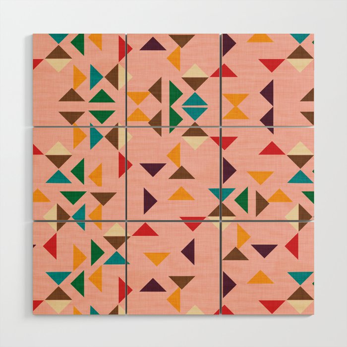 Triangle mod pink Wood Wall Art Gallery Image 1