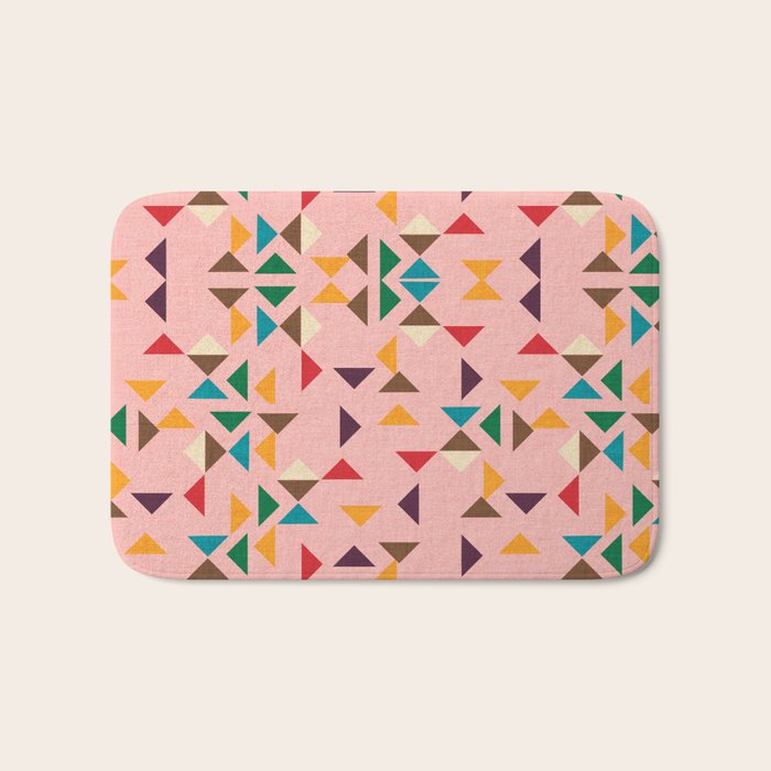 Triangle mod pink Bath Mat Gallery Image 1