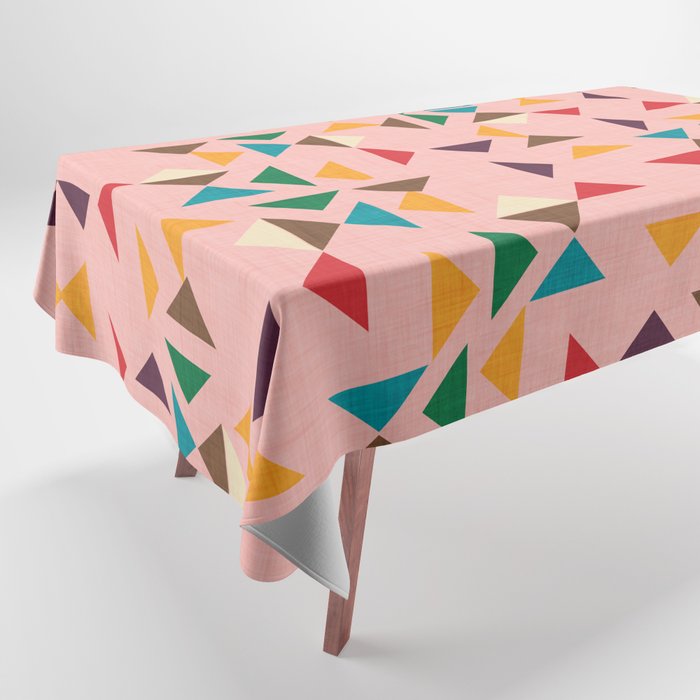 Triangle mod pink Tablecloth Gallery Image 1