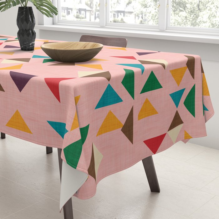 Triangle mod pink Tablecloth Gallery Image 3