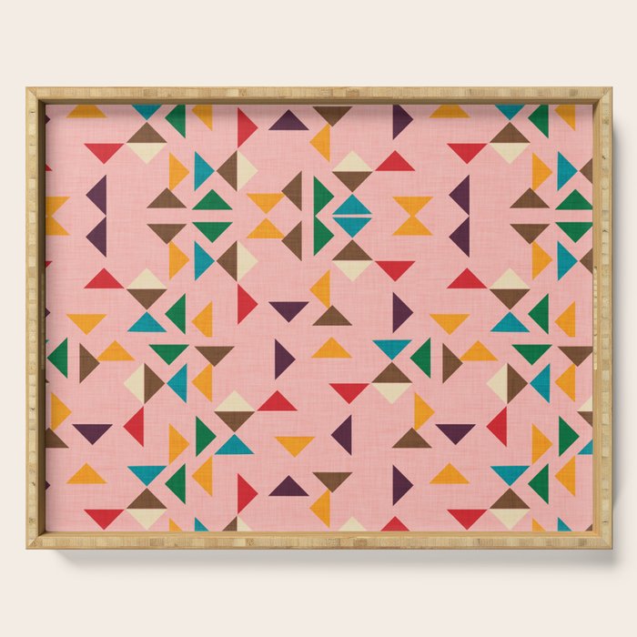 Triangle mod pink Serving Tray Gallery Image 1