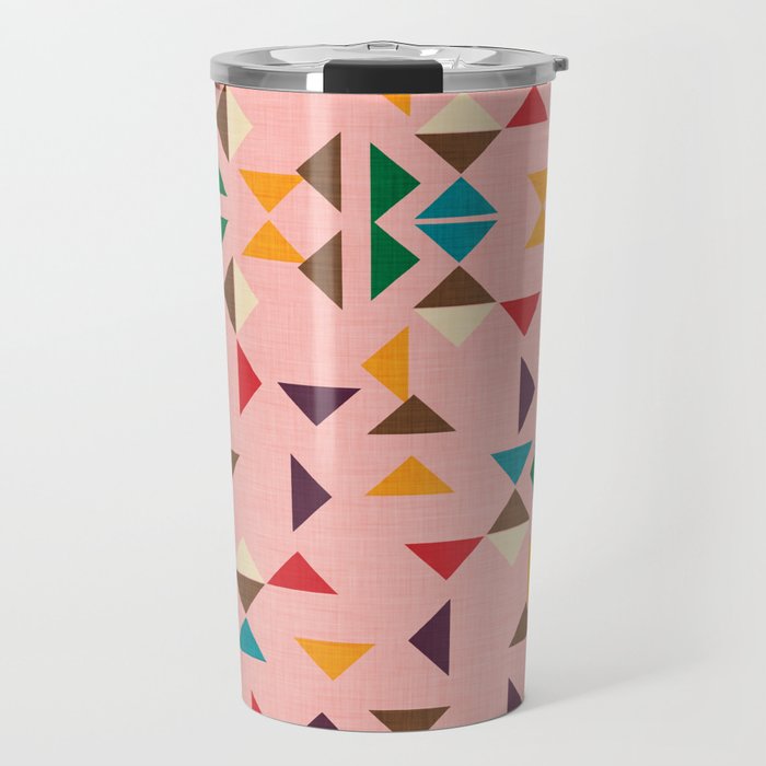 Triangle mod pink Travel Mug Gallery Image 1