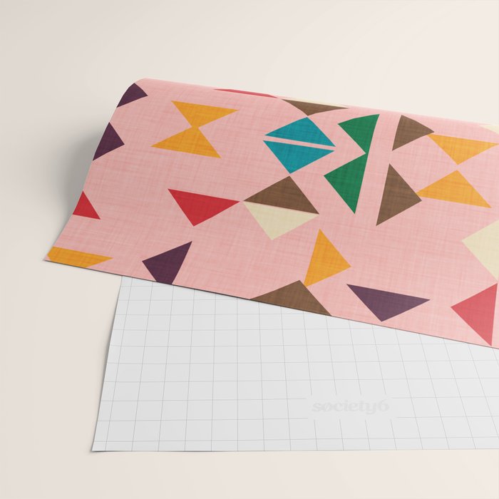 Triangle mod pink Wrapping Paper Gallery Image 2