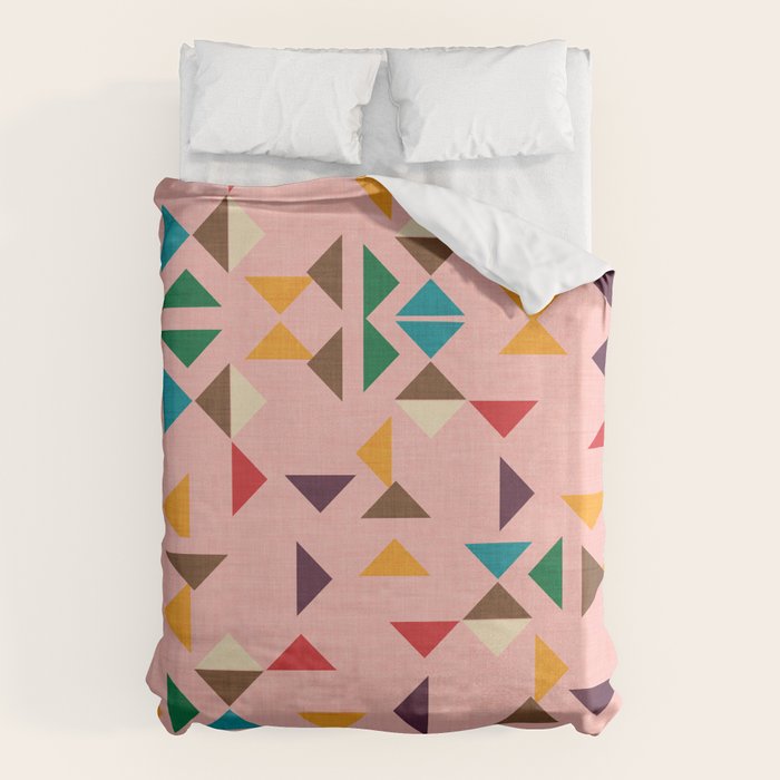 Triangle mod pink Duvet Cover Gallery Image 6