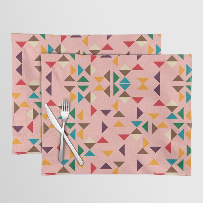 Triangle mod pink Placemat Gallery Image 1