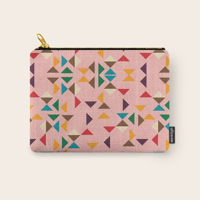 Triangle mod pink Carry All Pouch Gallery Image 1