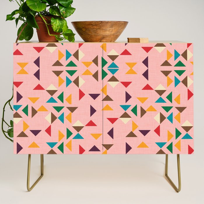 Triangle mod pink Credenza Gallery Image 1