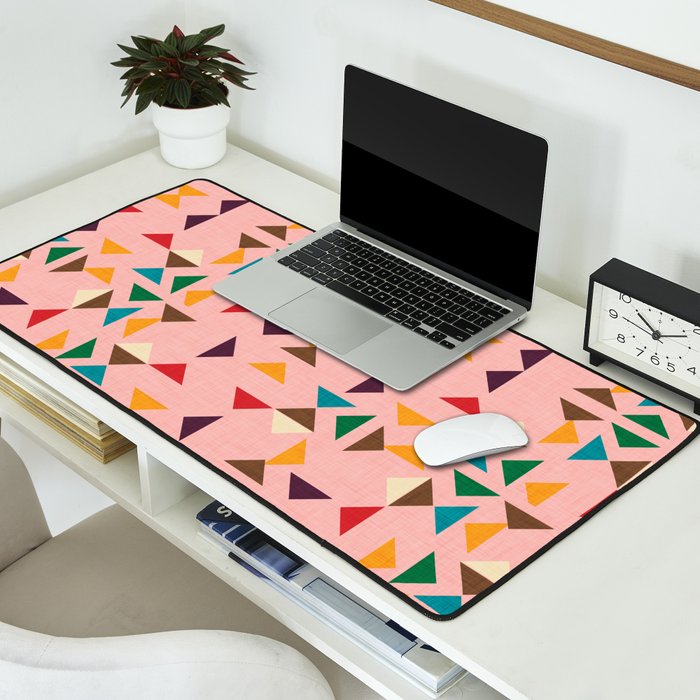 Triangle mod pink Desk Mat Gallery Image 2