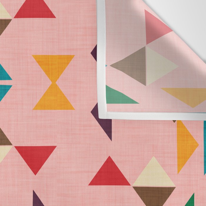 Triangle mod pink Wall Tapestry Gallery Image 3