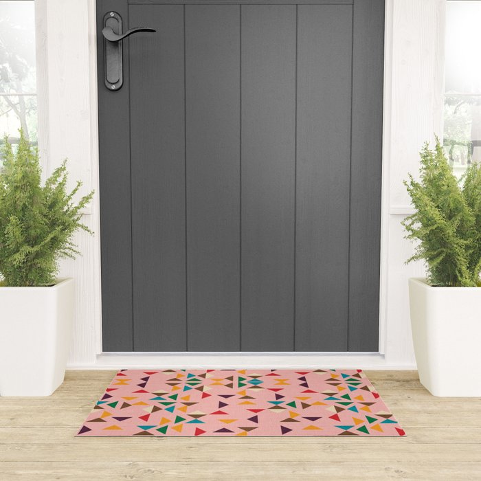 Triangle mod pink Welcome Mat Gallery Image 3