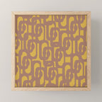 Midcentury Modern Loops Pattern 6 Inspired by PANTONE 17 1230 Color of the Year Mocha Mousse Mini Art Print Gallery Image 1