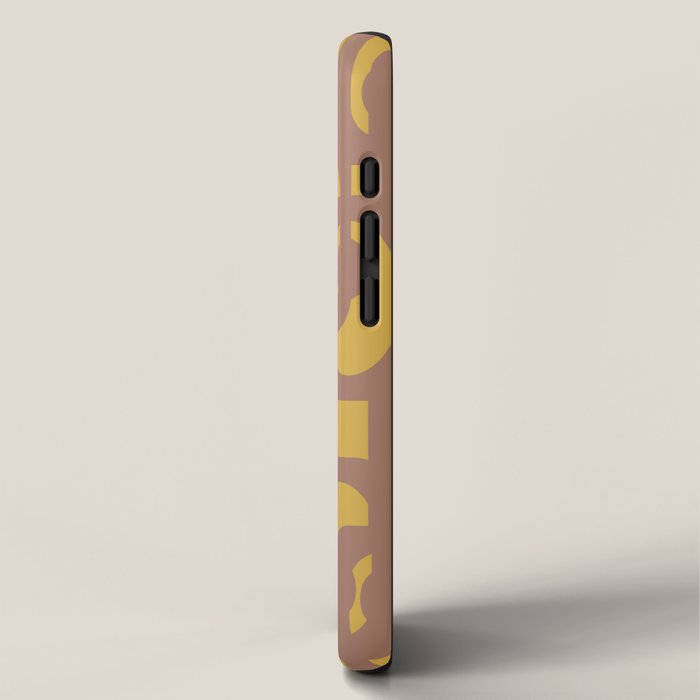 Midcentury Modern Loops Pattern 6 Inspired by PANTONE 17 1230 Color of the Year Mocha Mousse iPhone Case Gallery Image 2