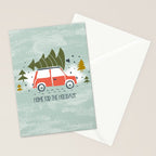 Home For The Holidays Blush Mint Christmas Stationery Card Gallery Image 2