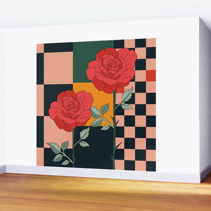 Red Roses 2 Wall Mural Gallery Image 2