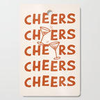 Cheers. Cocktails and Drinks in Burnt Orange and Linen White Cutting Board Gallery Image 1