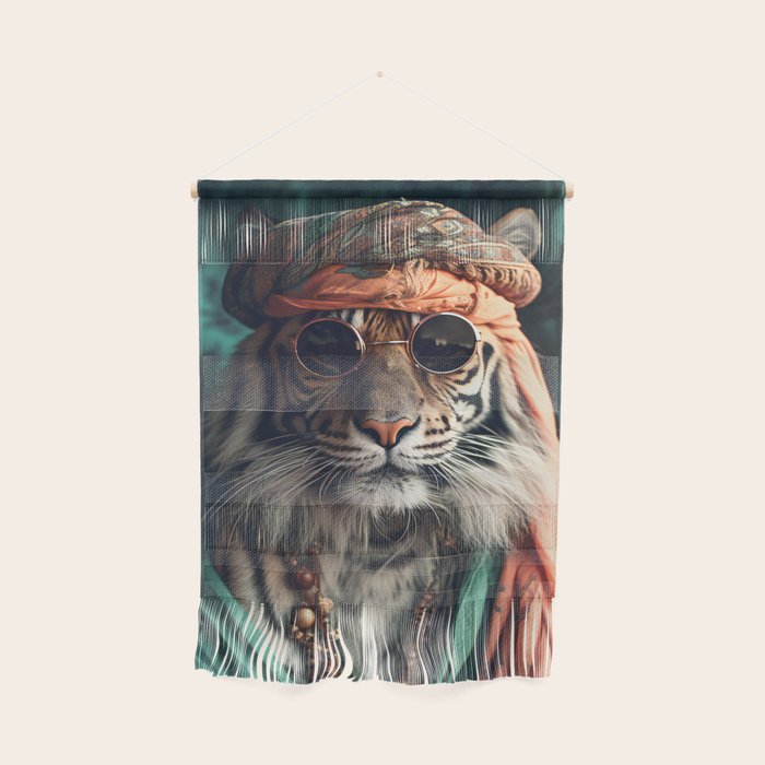 Namastig, Retro Portrait Tiger Prints Wall Hanging Gallery Image 1