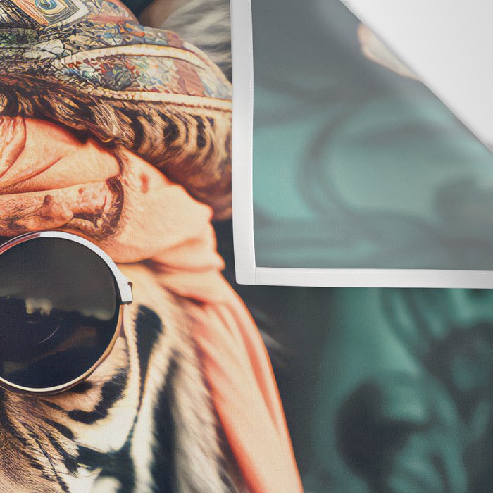 Namastig, Retro Portrait Tiger Prints Wall Tapestry Gallery Image 3