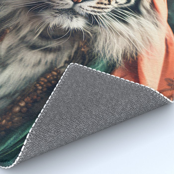 Namastig, Retro Portrait Tiger Prints Rug Gallery Image 4