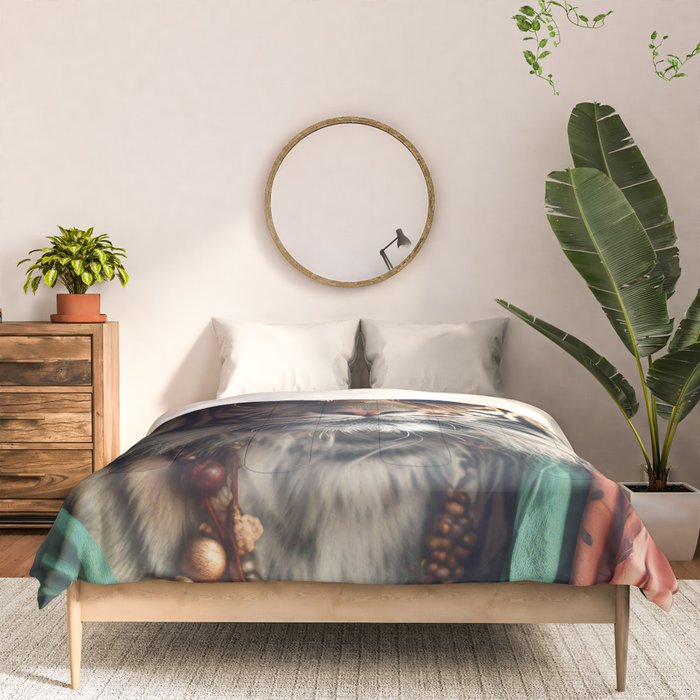Namastig, Retro Portrait Tiger Prints Comforter Gallery Image 3