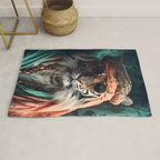 Namastig, Retro Portrait Tiger Prints Rug Gallery Image 1