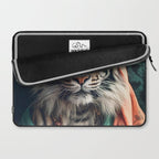 Namastig, Retro Portrait Tiger Prints Laptop Sleeve Gallery Image 2