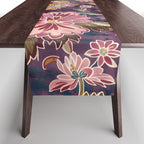 Exotic Plum Bohemian Floral Table Runner Gallery Image 1