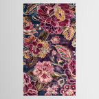 Exotic Plum Bohemian Floral Tablecloth Gallery Image 2