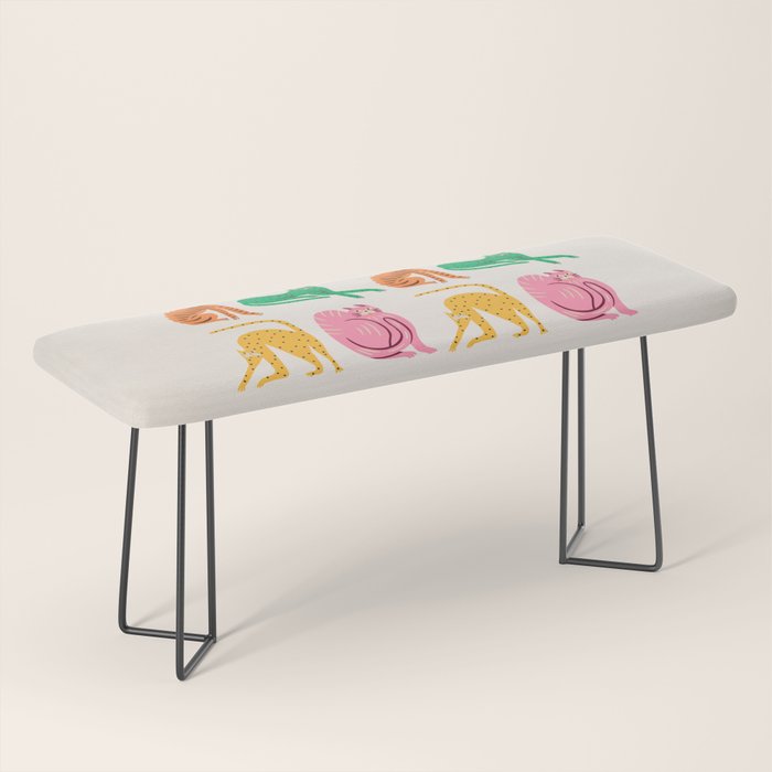 Pop Cats: Modern Collage Pop Art Bench Gallery Image 1