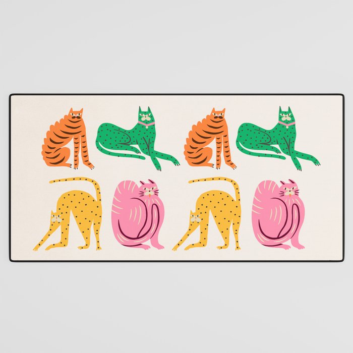 Pop Cats: Modern Collage Pop Art Desk Mat Gallery Image 3