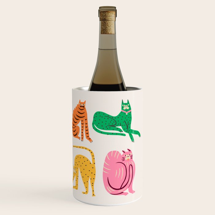 Pop Cats: Modern Collage Pop Art Wine Chiller Gallery Image 3