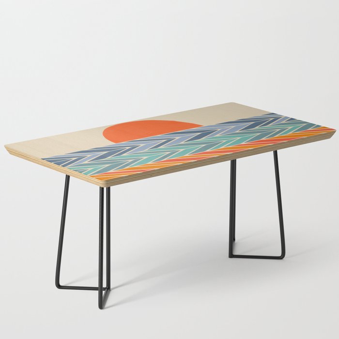 Retro Sunset - Blue & Orange Coffee Table Gallery Image 1