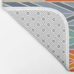 Retro Sunset - Blue & Orange Bath Mat Gallery Image 2