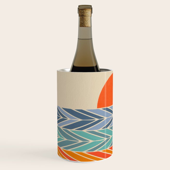 Retro Sunset - Blue & Orange Wine Chiller Gallery Image 2