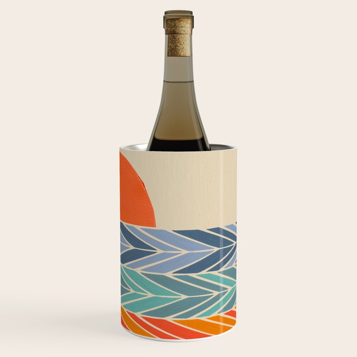 Retro Sunset - Blue & Orange Wine Chiller Gallery Image 3