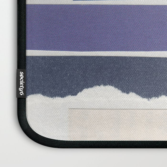 Blue, Black & White Abstract Collage Laptop Sleeve Gallery Image 3
