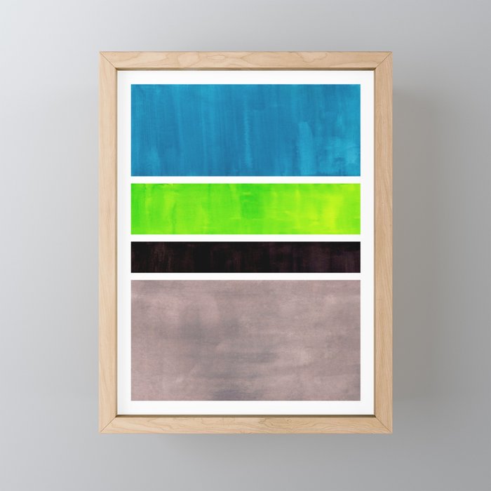 Lime Turquoise Coldfield Mini Art Print Gallery Image 1