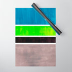 Lime Turquoise Coldfield Wrapping Paper Gallery Image 1