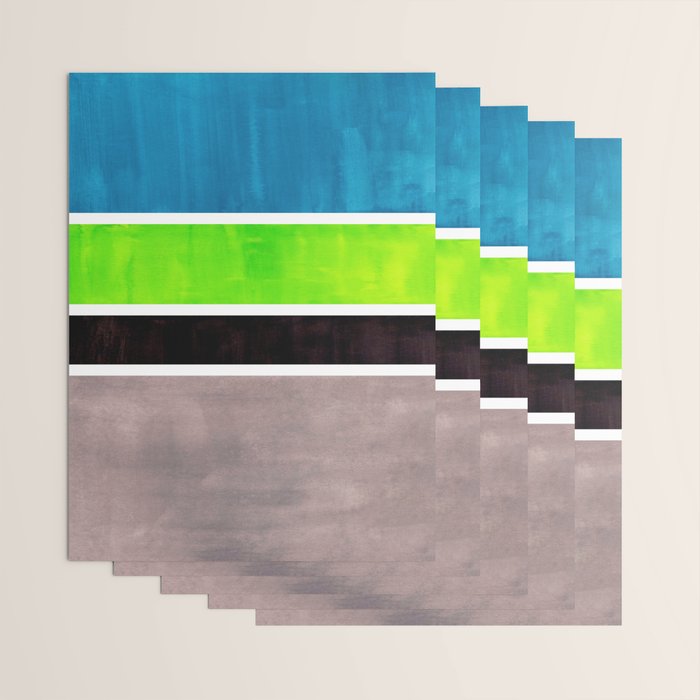Lime Turquoise Coldfield Wrapping Paper Gallery Image 3