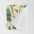 Quirky Chameleon family Throw Blanket Gallery Image 3