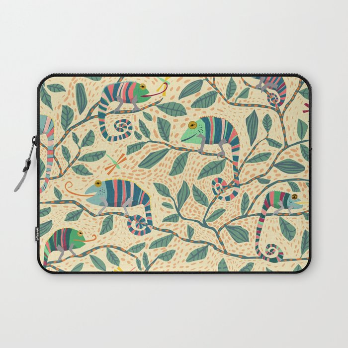 Quirky Chameleon family Laptop Sleeve Gallery Image 1