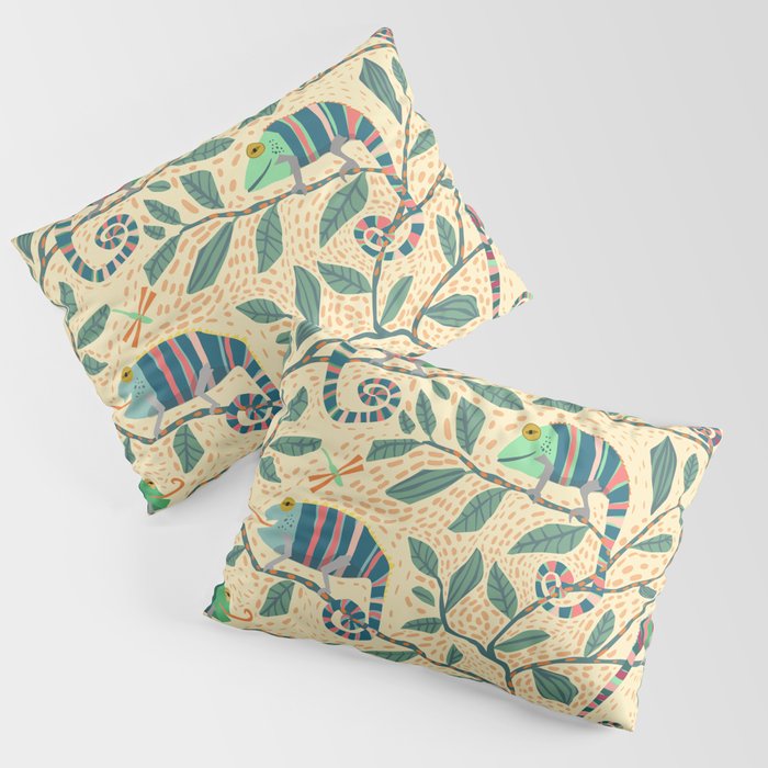 Quirky Chameleon family Pillow Sham Gallery Image 3