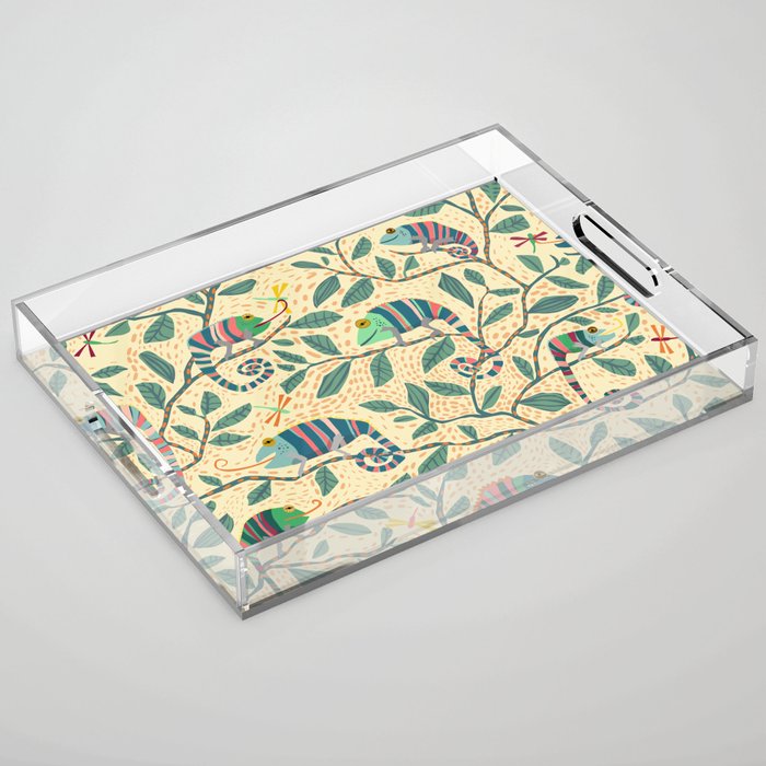 Quirky Chameleon family Acrylic Tray Gallery Image 1