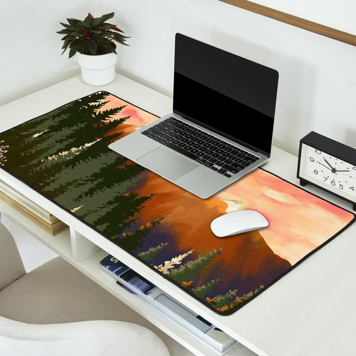 Mountain Dusk Desk Mat Gallery Image 2