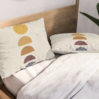 Minimal Sunrise Sunset Shapes Pillow Sham Gallery Image 2