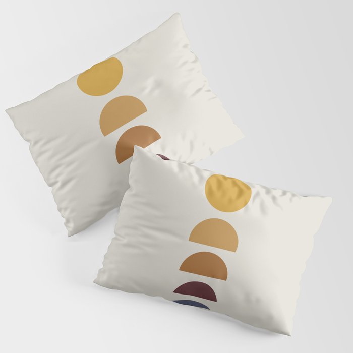 Minimal Sunrise Sunset Shapes Pillow Sham Gallery Image 3