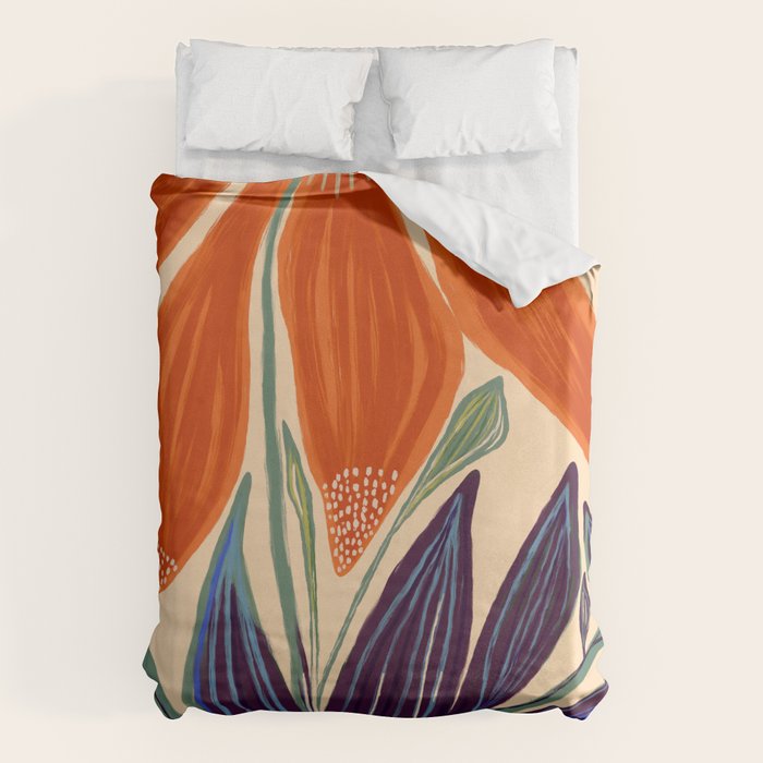 La Fleur - Modern Botanical Art Print Duvet Cover Gallery Image 6