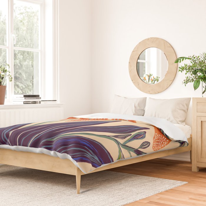 La Fleur - Modern Botanical Art Print Duvet Cover Gallery Image 2