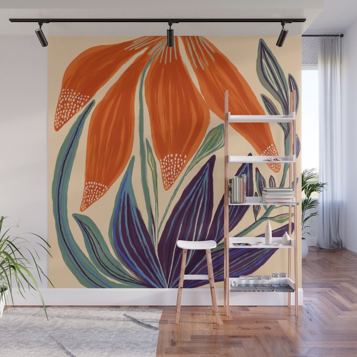 La Fleur - Modern Botanical Art Print Wall Mural Gallery Image 1